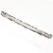 画像をギャラリービューアに読み込む, バレッタ レースメタル ボタニカル シルバー ロング 留金10cm 150332
