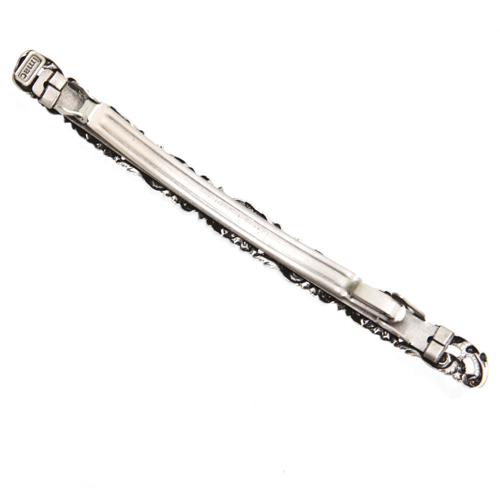 バレッタ レースメタル ボタニカル シルバー ロング 留金10cm 150332