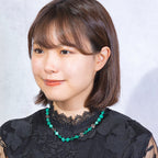 マラカイトとスモーキークォーツを組み合わせたネックレス