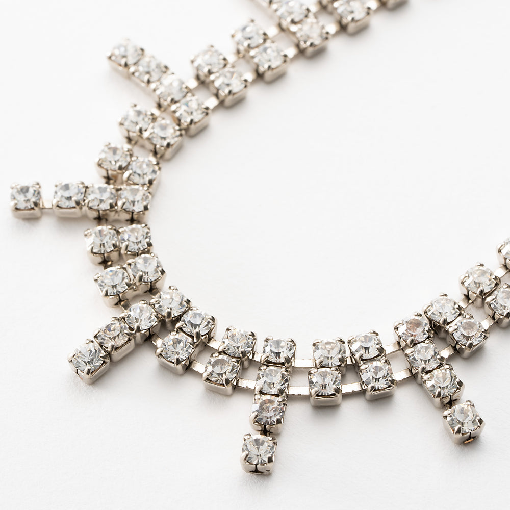 ネックレス＆イヤリングセット ラインストーン クリアカラー 150576