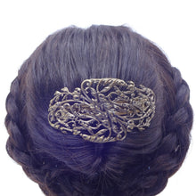 Load image into Gallery viewer, ヘアバレッタ レースメタル ブロンズ 葉 142650
